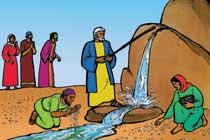 IMAGE 18. LA MANNE ET L'EAU DANS LE DESERT